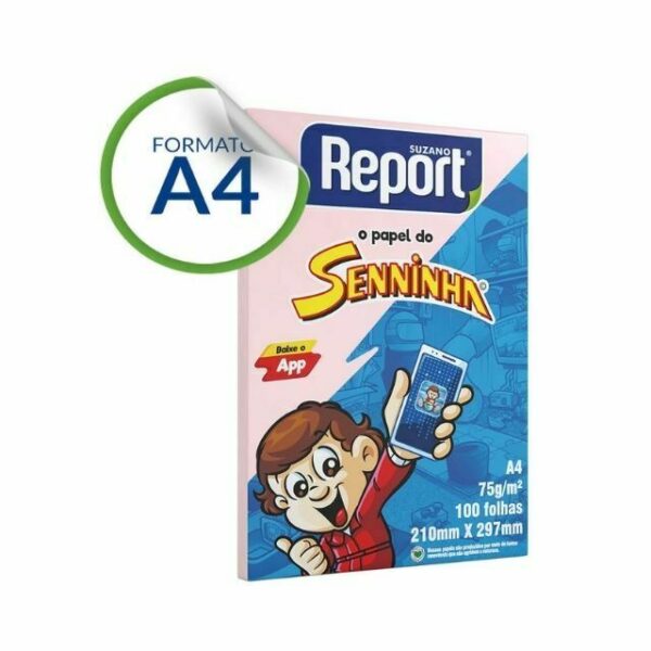 Papel Senninha Rosa 75g A4 Caixa c/ 25 Unid c/ 100 Fls
