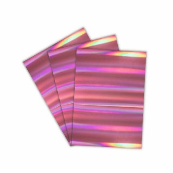 Papel Laminado Holográfico Colors Rosa Claro 230g A4 c/ 3 Fls