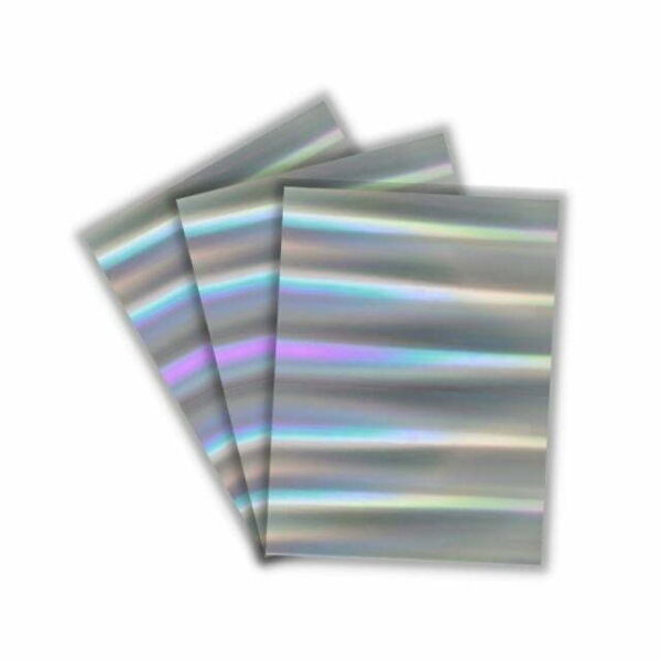 Papel Laminado Holográfico Colors Prata 230g A4 c/ 3 Fls