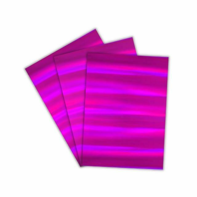 Papel Laminado Holográfico Colors Pink 230g A4 c/ 3 Fls