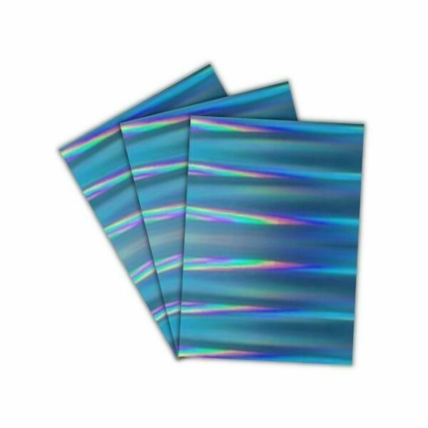 Papel Laminado Holográfico Colors Azul Claro 230g A4 c/ 3 Fls