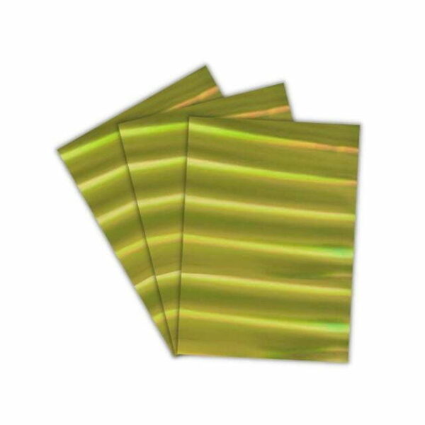 Papel Laminado Holográfico Colors Dourado 230g A4 c/ 3 Fls