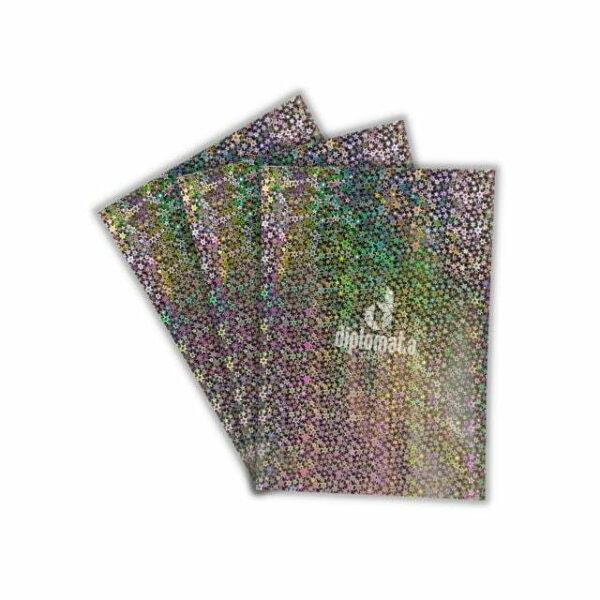 Papel Lamicote Holográfico Estrela Prata 230g A4 (Pct c/ 3 Fls) Colors