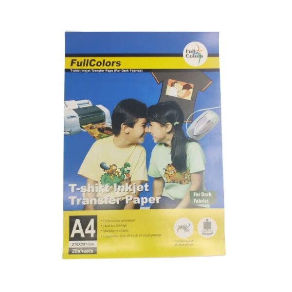 Papel Transfer Dark A4 Cores Escuras (Inkjet) Htw-300 c/  5 Fls