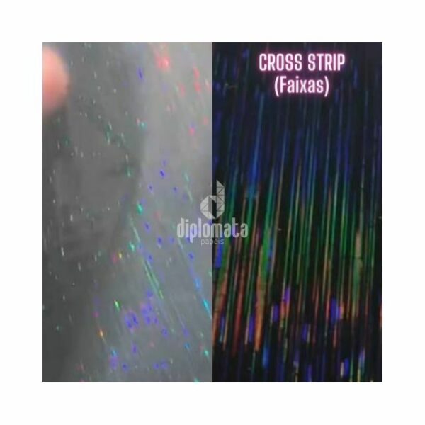 BOPP Holográfico Cross Strip (Faixas) 28 Micras