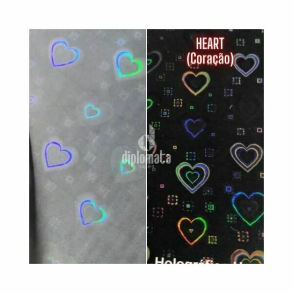 BOPP Holográfico Heart (Coração) 28 Micras