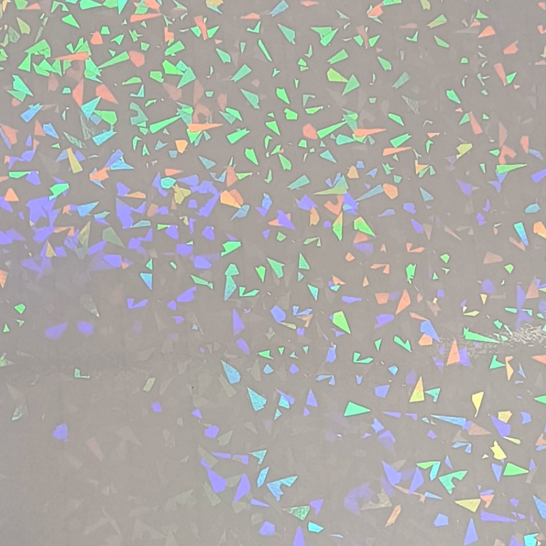 Filme Holográfico Adesivo Broken/Caquinhos para Laminação a Frio c/ 5 Fls A4