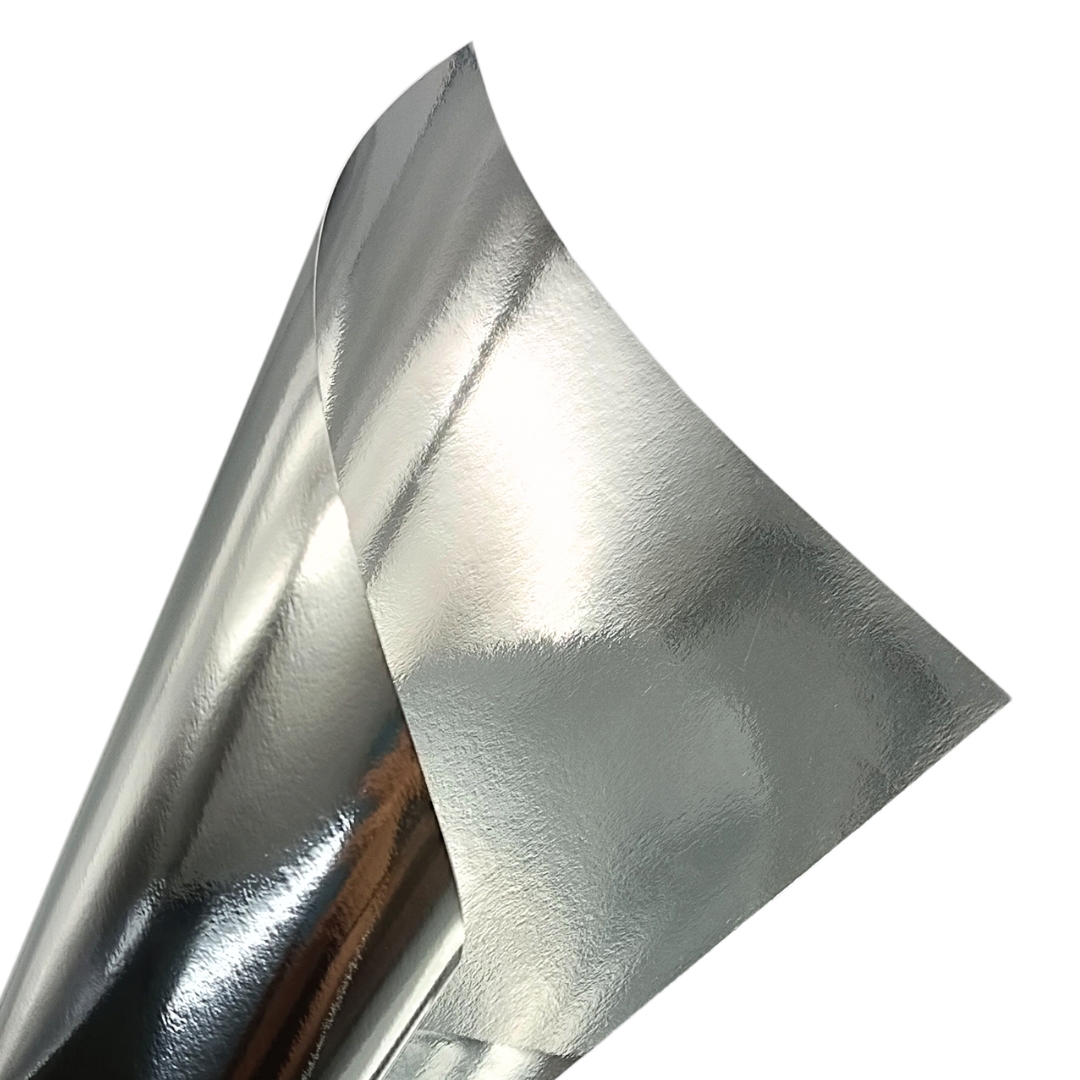 Papel Laminado Dupla Face Prata 180g Metallik