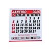 Bloquinho Mini Calendário 2025 Medida 5x5cm p/ Imã de Geladeira Grafiara c/ 100 Unid
