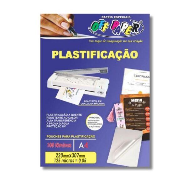 Polaseal Plastificação 22x30,7 c/ 100 Fls  Offpaper