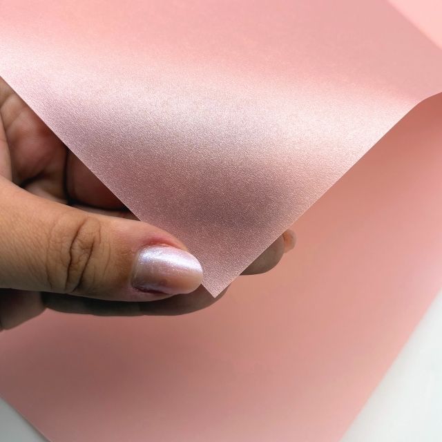 Papel Vegetal Rosa Perolado 180g A4 c/10 fls Metallik - Imagem 2