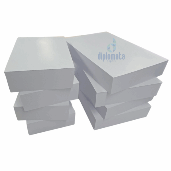 Atacado | Papel Couche Fosco 210g Pct c/ 150 Fls 66x96 Cortado na Medida Desejada