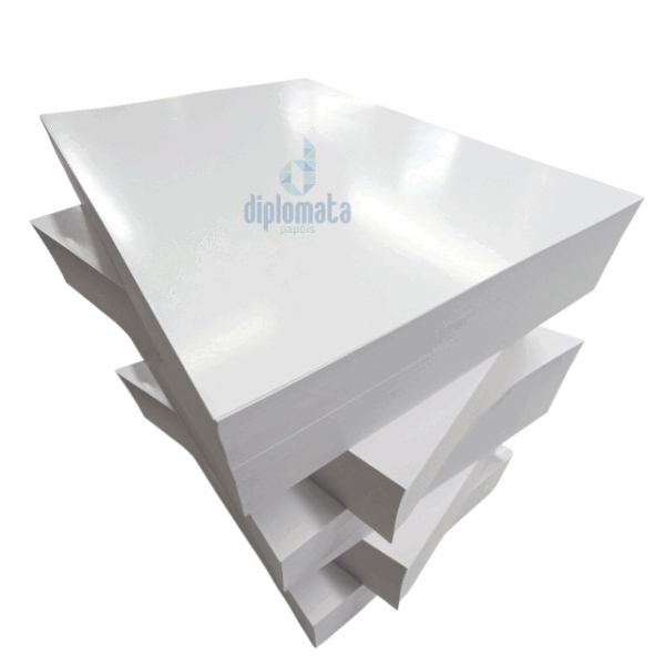 Atacado | Papel Couche Brilho 210g Pct c/ 150 Fls 66x96 Cortado na Medida Desejada