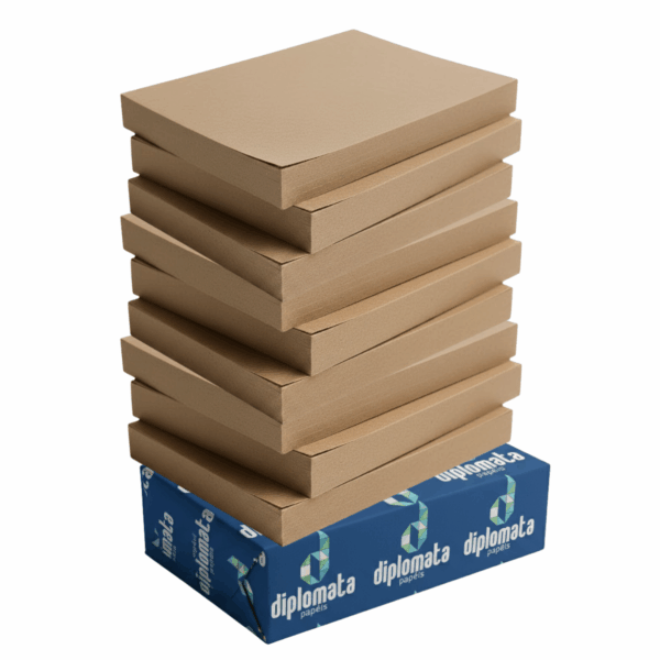 Atacado | Papel Kraft Natural 80g Pct c/ 250 Fls 76x112 Cortado na Medida Desejada