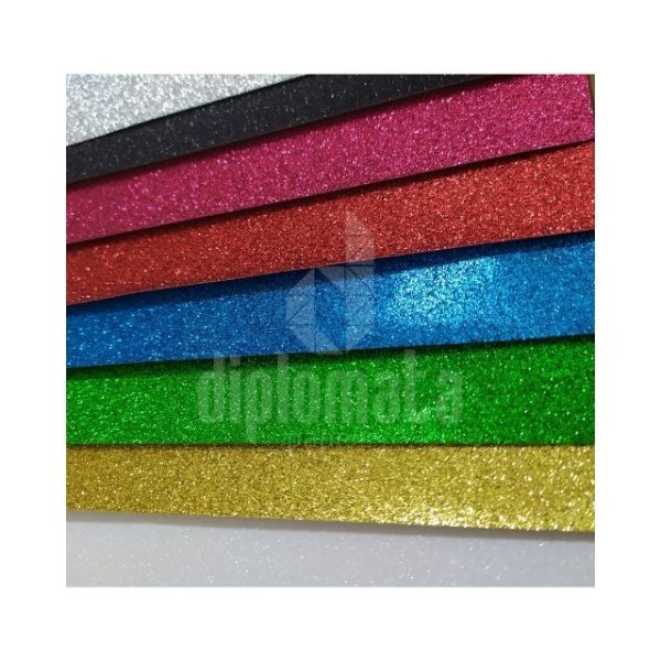 Papel Glitter Branco 180g c/ 5 Fls A4 Offpaper