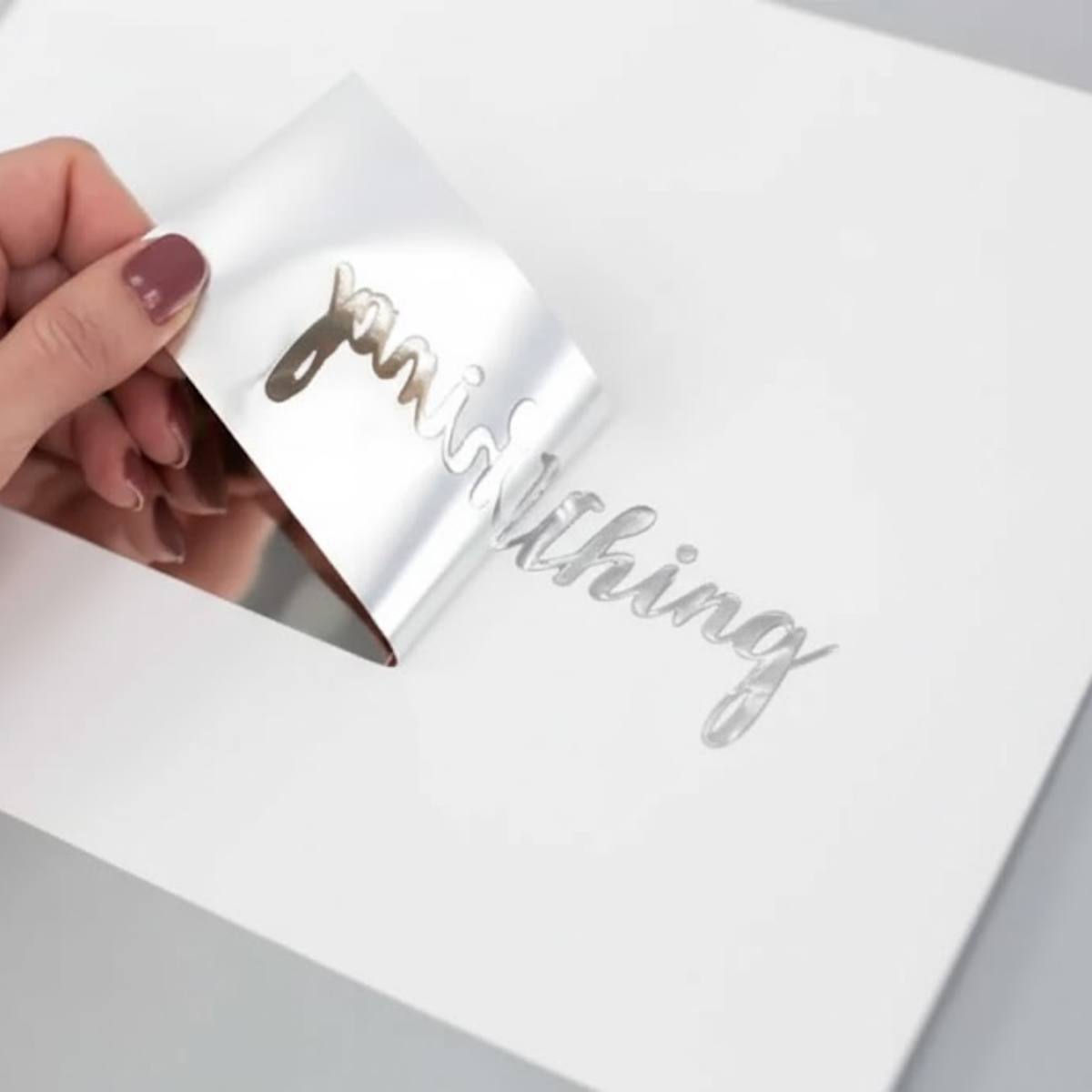 Foil Prata para Hot Stamping 15 micras PSG bobina 22cm x 10m - Imagem 3