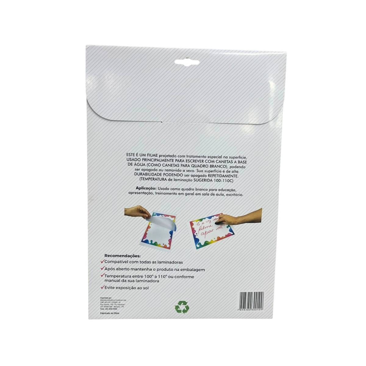 Petseal Apagável Brilho A4 Pouch Film para Plastificação 80 micras PSG c/ 12 unid - Imagem 2
