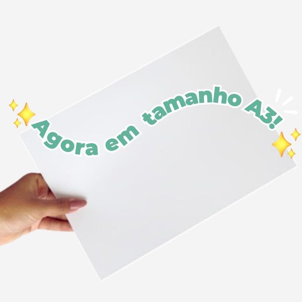 Vinil Branco Adesivo Brilho 135g A3 c/ 10 fls (Jato de Tinta)