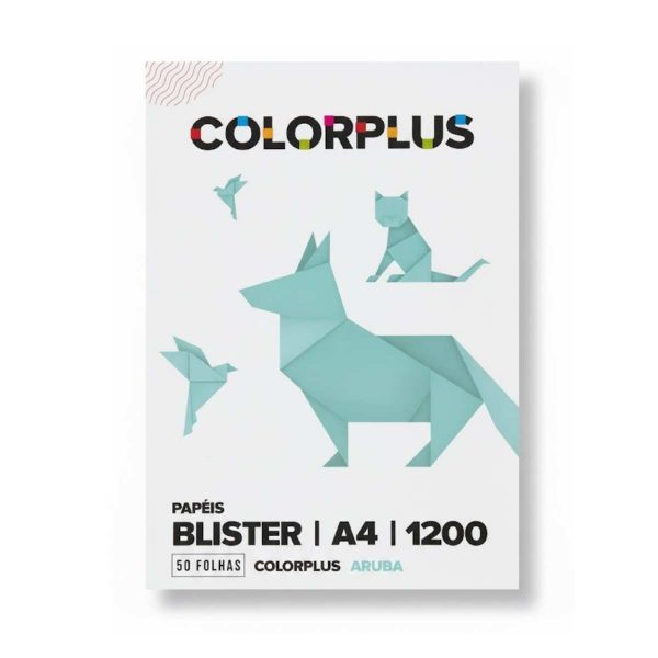 Papel Color Plus Aruba 120g A4 c/ 50 Fls