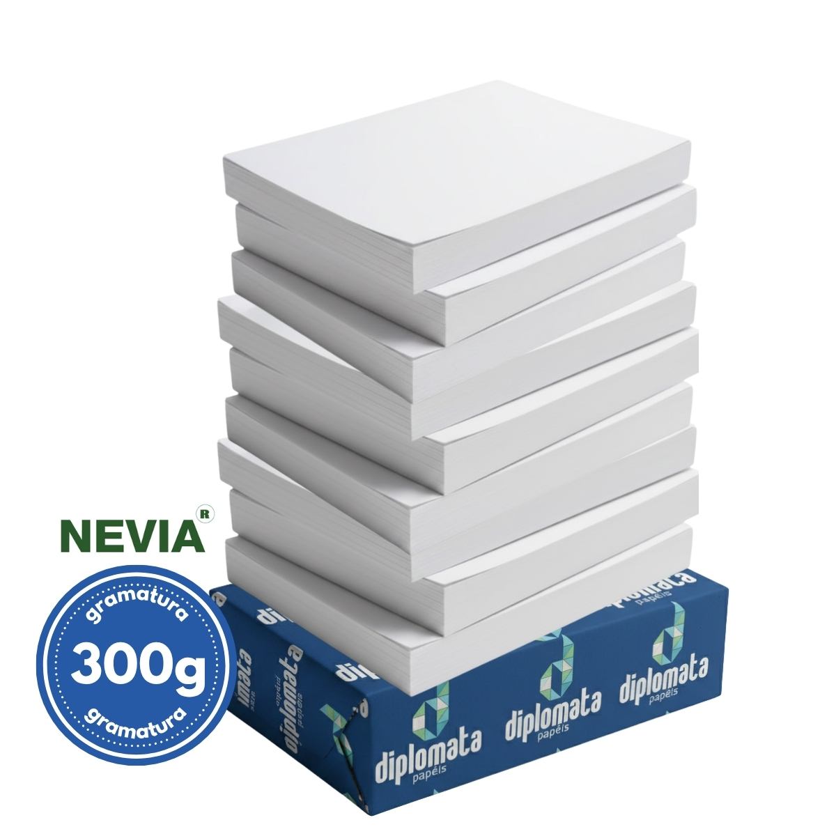 Atacado | Papel Couche Fosco 300g Pct c/ 100 Fls 66x96 Cortado na Medida Desejada