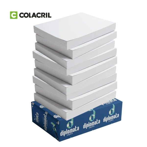 Atacado | Papel Adesivo Fosco Colacril 190g Pct c/ 100 Fls 66x96 Cortado na Medida Desejada