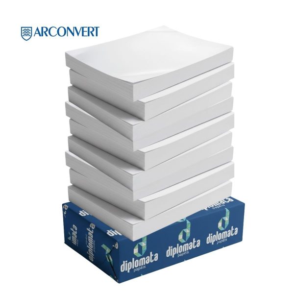 Atacado | Papel Adesivo Brilho Arconvert 190g Pct c/ 100 Fls 66x96 Cortado na Medida Desejada