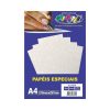 Papel Glitter Branco 180g c/ 5 Fls A4 Offpaper