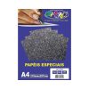 Papel Glitter Preto 180g c/ 5 Fls A4 Offpaper