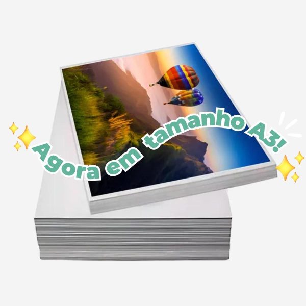 Papel Fotográfico Glossy 120g A3 c/ 20 Fls