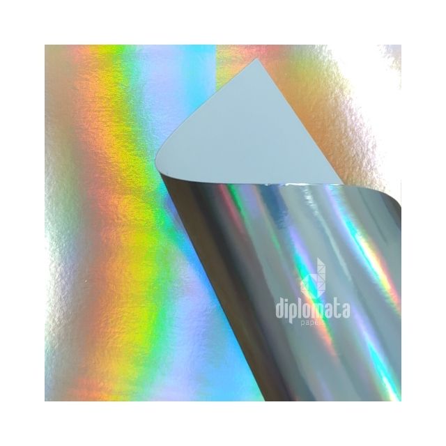 Papel Laminado Holográfico Arco-Íris Metallik