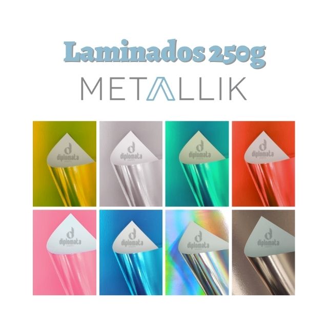 Papel Laminado Holográfico Arco-Íris Metallik - Imagem 2