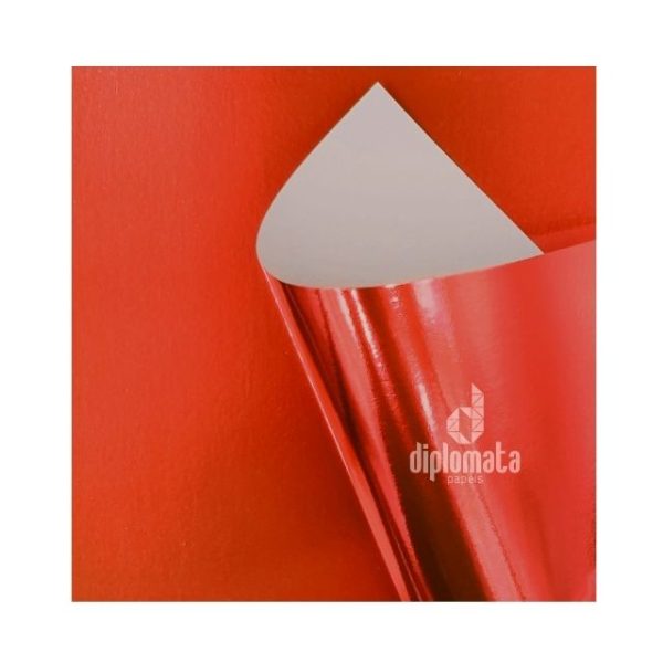 Papel Laminado Vermelho Metallik