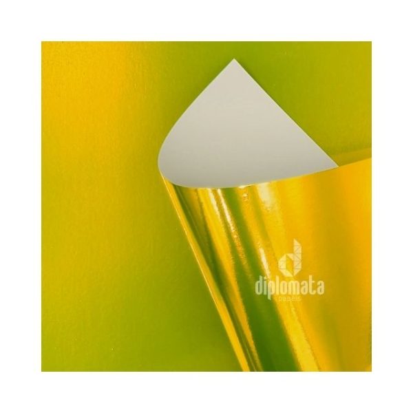 Papel Laminado Dourado Metallik