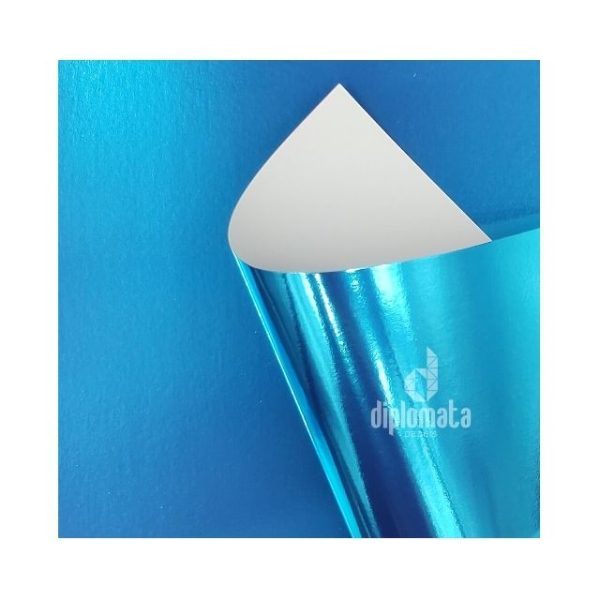 Papel Laminado Azul Metallik