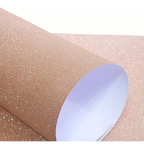 Papel Glitter Rose Gold