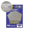 Papel Glitter Metálico Prata 250g c/ 10 Fls A4 Offpaper