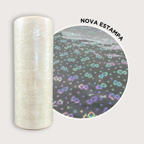 BOPP Holográfico Heart (Coração) 28 Micras