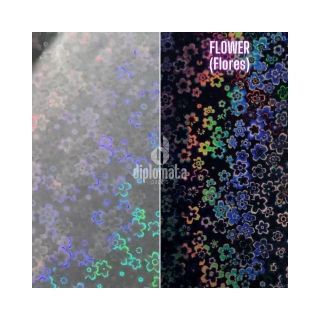 BOPP Holográfico Flower (Flores) 28 Micras - Imagem 2