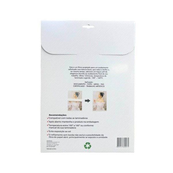 Petseal Fosco A4  Pouch Filme para Plastificação 125 micras PSG c/ 40 unid - Imagem 2
