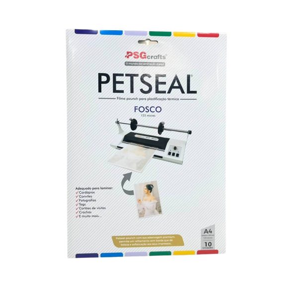 Petseal Fosco A4  Pouch Filme para Plastificação 125 micras PSG c/ 40 unid